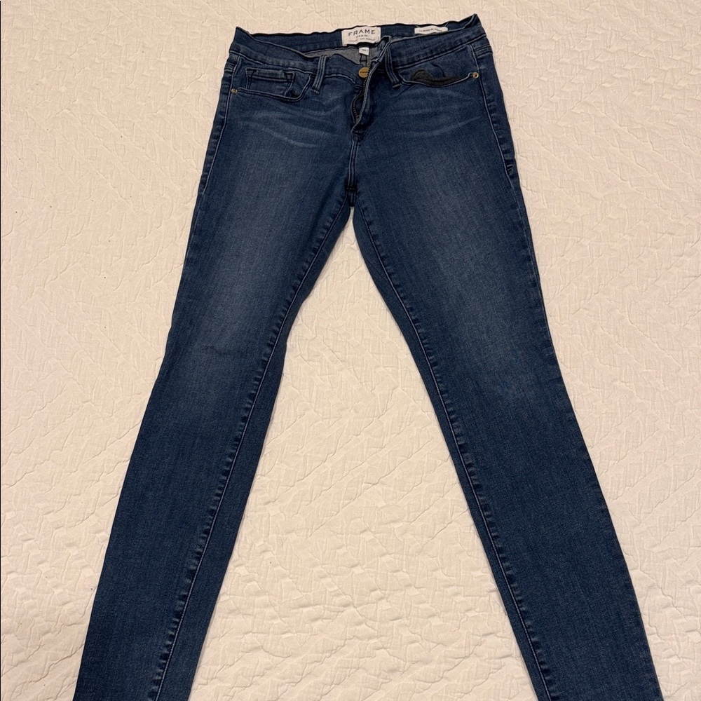 Frame Denim Dark Blue Skinny Jeans